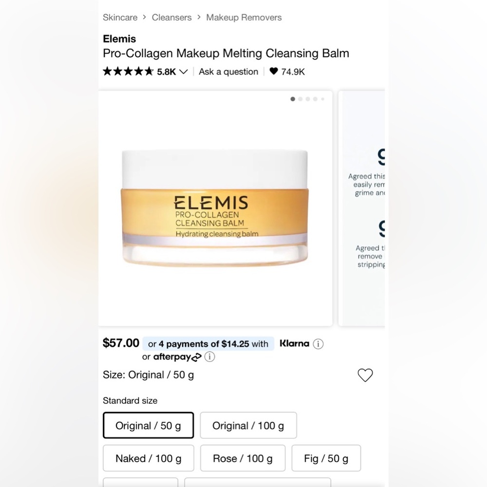 ELEMIS Pro-Collagen Makeup Melting Cleansing Balm